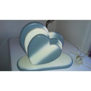 Vintage Table Lamp Heart Wood MCM